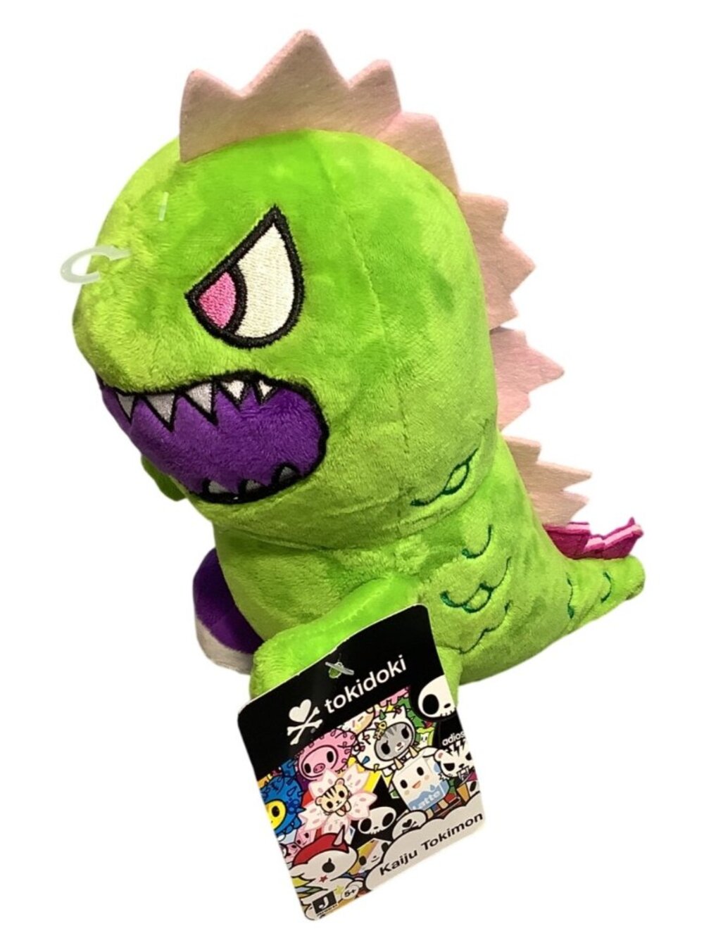 Tokidoki Kaiju Tokimon Plush Green & Purple With Tag 7" Soft Collectible Toy